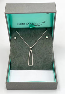 Silver Beacon Necklace & Earring Set