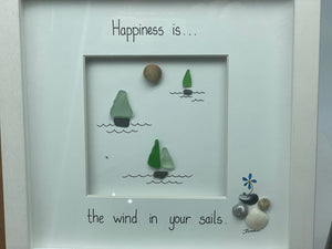 Wind in Your Sails, Pebble & Glass Art